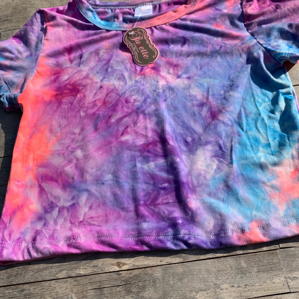 Neon Tie-dye crop top - Picture 3 of 7